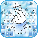 Pastel Blue Love Keyboard Theme