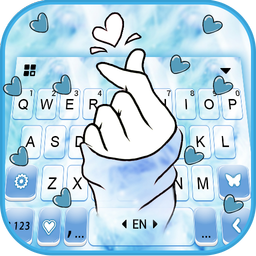 Pastel Blue Love Keyboard Theme