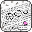 Peace Love Doodle Keyboard Theme