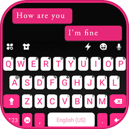 Pink Black Chat Keyboard Theme