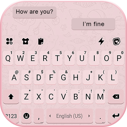 Pink SMS Keyboard Background