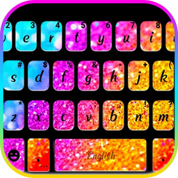 Rainbow Gradient Glitter Keyboard Theme