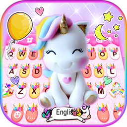 Rainbow Unicorn Smile Keyboard Theme