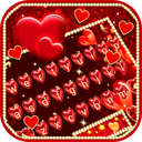 Red Love Heart Keyboard Theme