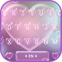 Romantic Bubble Heart Keyboard Theme