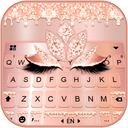 Rose Gold Drop Princess Keyboard Theme