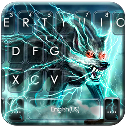 Scary Lightning Wolf Keyboard Theme