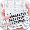 Silvery Glitter Keyboard Theme