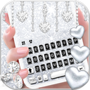 Silvery Glitter Keyboard Theme