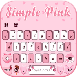 Simple Pink SMS Keyboard Backg