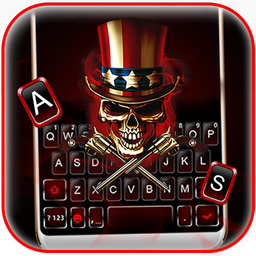 Skull Pistols Gun Keyboard Theme