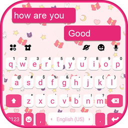 SMS Pink Doodle Keyboard Background