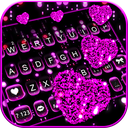Sparkling Hearts 3d Keyboard Theme