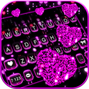 Sparkling Hearts 3d Keyboard Theme