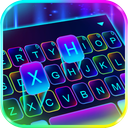 Sparkling Neon 3d Keyboard Theme