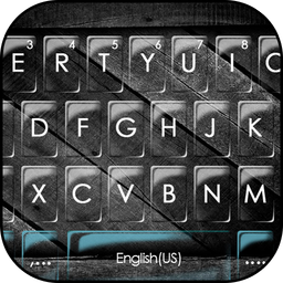 Tech Black Glass Keyboard Theme