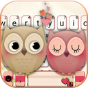 Valentine Owls Love Keyboard Theme