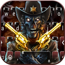 Western Skull Gun Keyboard Theme