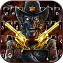 Western Skull Gun Keyboard Theme