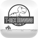 T-Rex Running (Black and White)