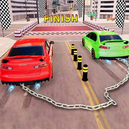 Chained Car Racing Stunts Game