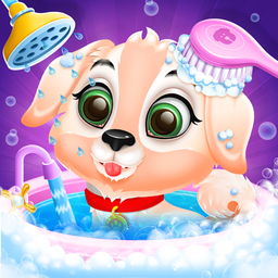 Cute Puppy Daycare Salon Fun