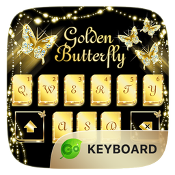 Golden Butterfly GO Keyboard Theme