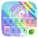Rainbow Unicorn GO Keyboard Animated Theme