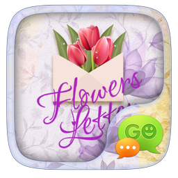 GO SMS FLOWERS LETTER THEME