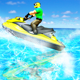 Water Surfing Boat Race:Jet Ski Boat Racing stunt