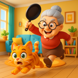 Kitty vs Granny House Chaos