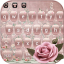 Rose Gold Theme for Keyboard Pink Gold Flower