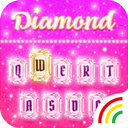 Pink Diamond Keyboard Theme - Emoji&Gif