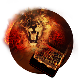 Fire Lion Keyboard Theme - Emoji & Gif