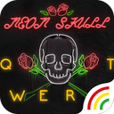 Neon Skull Keyboard Theme