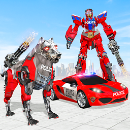 US Police Dog Robot Car Game