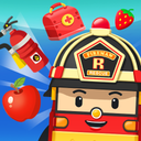 Robocar Poli Red Color Game - Painting, Color