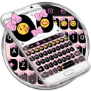 Emoji Keyboard Bow Pink Pastel