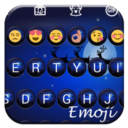 Emoji Keyboard Christmas Night