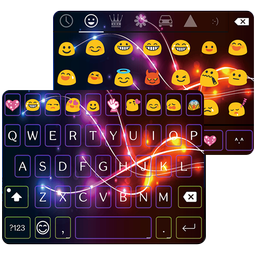 Neon Electric Emoji Keyboard