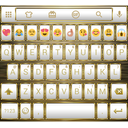 Emoji Keyboard Frame WhiteGold