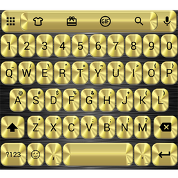 Emoji Keyboard Metallic Gold