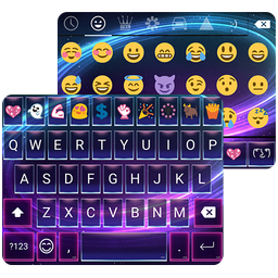 Neon Night Emoji Keyboard Skin