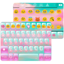 Pink Cloud Emoji Keyboard Skin