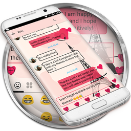 SMS Messages Paris Pink Theme