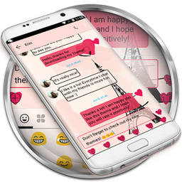 SMS Messages Paris Pink Theme