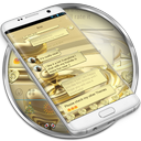 SMS Messages Heart Gold Theme