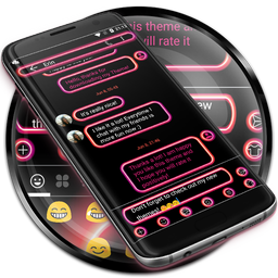 SMS Messages Retro Pink Theme