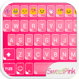 Sweet Pink Emoji keyboard Skin