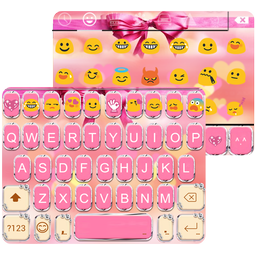 Pink Bowknot Keyboard Theme